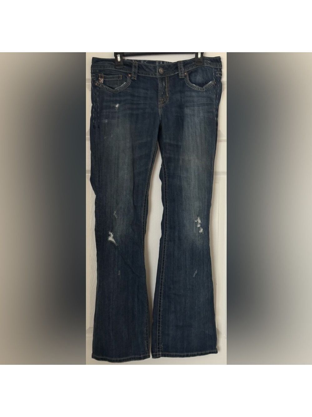 MEK Indigo Wide Leg Jeans